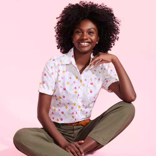 Women's Wrinkle Free No Iron Shirt, alternative image