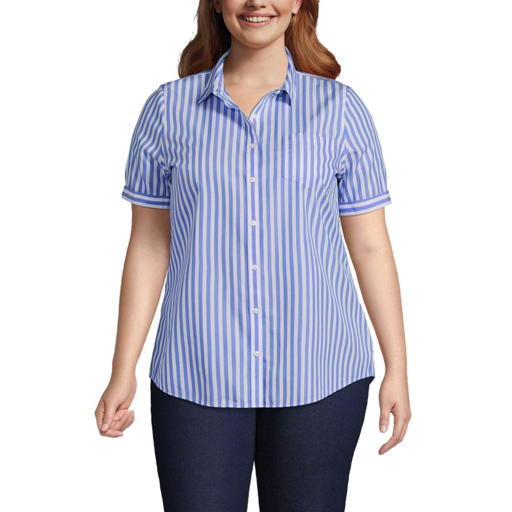 Women's Plus Size Wrinkle Free No Iron Shirt | Lands' End