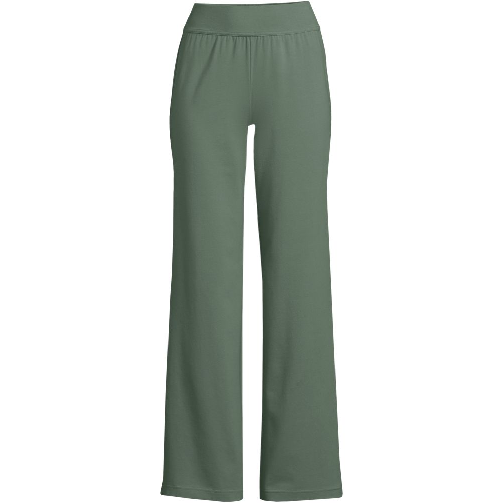 Solid Twist Waist Flare Leg Trousers