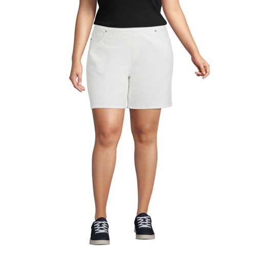 COOTRY Plus Size Shorts for Women Quick Dry Elastic Waist