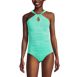 Women's Chlorine Resistant High Neck Multi Way One Piece Swimsuit, Front