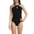 Women's Chlorine Resistant High Neck Multi Way One Piece Swimsuit, Front