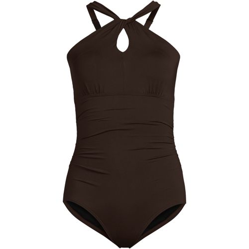 Women's Chlorine Resistant High Neck Multi Way One Piece Swimsuit - image 2