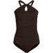 Women's Chlorine Resistant High Neck Multi Way One Piece Swimsuit, Front