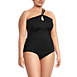 Women's Plus Size Chlorine Resistant High Neck to One Shoulder Multi Way One Piece Swimsuit, alternative image
