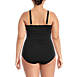 Women's Plus Size Chlorine Resistant High Neck to One Shoulder Multi Way One Piece Swimsuit, Back