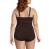 Women's Plus Size Chlorine Resistant High Neck Multi Way One Piece Swimsuit, Back