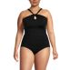 Women's Plus Size Chlorine Resistant High Neck Multi Way One Piece Swimsuit, Front