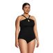 Women's Plus Size Chlorine Resistant High Neck Multi Way One Piece Swimsuit, alternative image