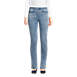 Women's Starfish Mid Rise Pull On Knit Denim Straight Jeans, Front