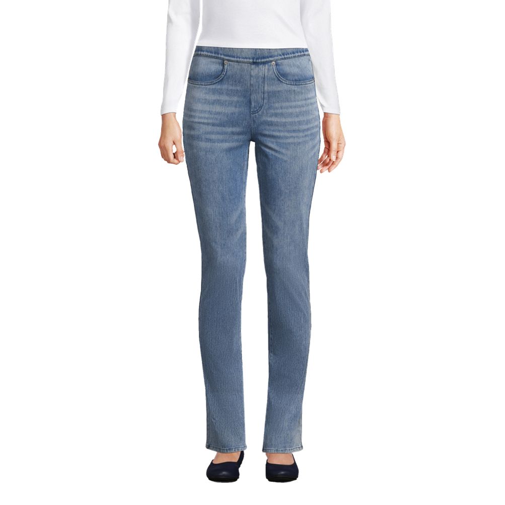 Knit Denim High Rise Straight-Leg Cropped Jeans - Coldwater Creek