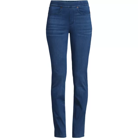Women's Plus Size Starfish High Rise Knit Denim Straight Jeans - primary