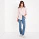 Women's Starfish Mid Rise Knit Denim Straight Jeans, alternative image