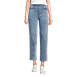 Women's Starfish High Rise Pull On Knit Denim Straight Crop Jeans, Front