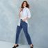 Women's Starfish High Rise Knit Denim Straight Crop Jeans, alternative image