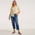 Women's Starfish High Rise Knit Denim Straight Crop Jeans, alternative image