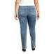 Women's Plus Size Starfish Mid Rise Pull On Knit Denim Straight Jeans, Back