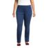 Women's Plus Size Starfish High Rise Knit Denim Straight Jeans, Front