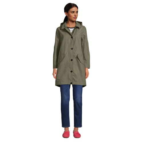 band picknick Controle Women's Waxed Cotton Trench Coat | Lands' End