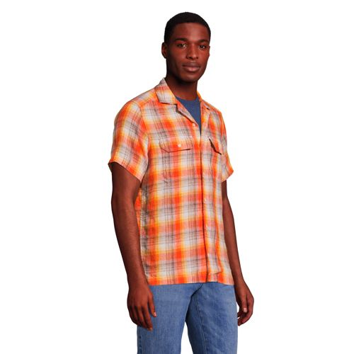 Blake Shelton x Lands' End Kurzarm-Leinenhemd für Herren, Classic Fit image number 5