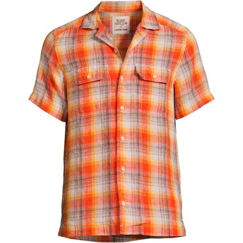 Blake Shelton x Lands' End Kurzarm-Leinenhemd für Herren, Classic Fit image number 1