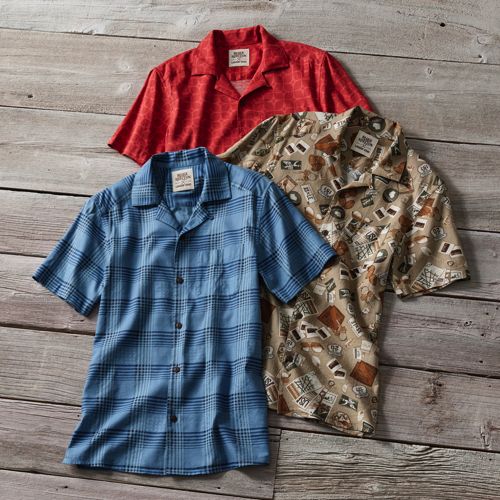 Men's Camp Collar Shirt Lands' End