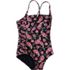 Women's Chlorine Resistant Smocked Square Neck One Piece Swimsuit with Adjustable Straps, alternative image