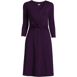 Women's Plus Size Lightweight Cotton Modal 3/4 Sleeve Fit and Flare V-Neck Dress, Front