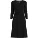 Women's Lightweight Cotton Modal 3/4 Sleeve Fit and Flare V-Neck Dress, Front