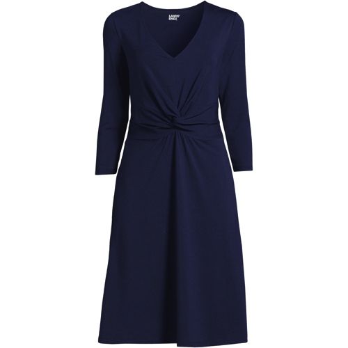 Women's Three Quarter Sleeve Jersey Dress | Lands' End