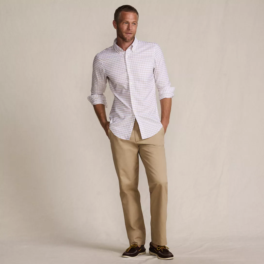 Men's Pattern No Iron Supima Oxford Dress Shirt