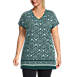 Women's Plus Size Short Sleeve Jersey Extra Long Vneck Tunic, Front