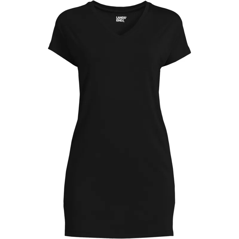 Women's Petite Lightweight Jersey Extra Long Tunic, Front