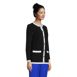 Women's Fine Gauge Cotton Pocket Crew Cardigan, alternative image