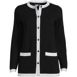 Women's Fine Gauge Cotton Pocket Crew Cardigan, Front