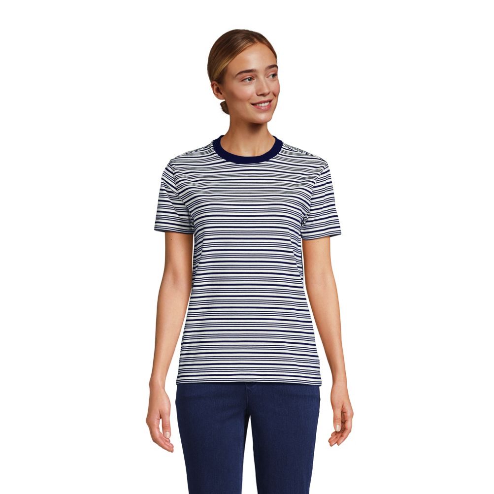 Women s Short Sleeve Super T Crew Neck T shirt Lands End