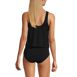 Women's Chlorine Resistant V Neck One Piece Fauxkini Swimsuit, Back