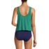 Women's Chlorine Resistant V Neck One Piece Fauxkini Swimsuit, Back