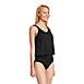 Women's Chlorine Resistant V-neck One Piece Fauxkini Swimsuit Faux Tankini Top, alternative image