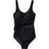 Women's Chlorine Resistant V Neck One Piece Fauxkini Swimsuit, alternative image