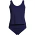 Women's Chlorine Resistant V Neck One Piece Fauxkini Swimsuit, Front