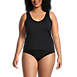 Women's Plus Size Chlorine Resistant V-neck One Piece Fauxkini Swimsuit Faux Tankini Top, Front
