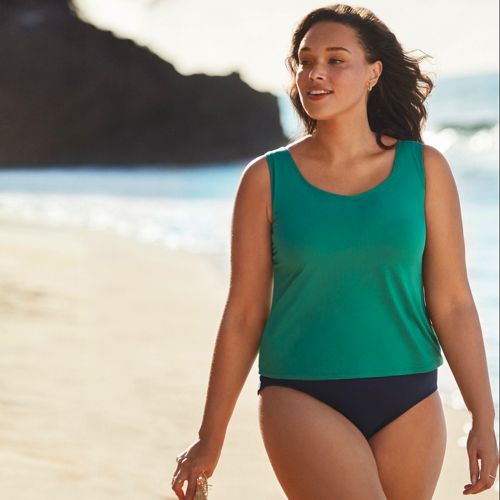 Lands end plus store size swimwear