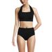 Women's Chlorine Resistant Square Neck Halter Bikini Swimsuit Top, Front