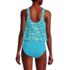 Women's Chlorine Resistant One Piece Fauxkini Swimsuit, Back