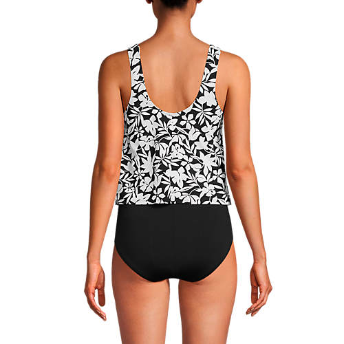 Women's Chlorine Resistant One Piece Fauxkini Swimsuit - Secondary