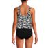 Women's Chlorine Resistant One Piece Fauxkini Swimsuit, Back