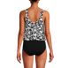 Women's Chlorine Resistant One Piece Fauxkini Swimsuit, Back