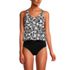 Women's Chlorine Resistant One Piece Fauxkini Swimsuit, Front