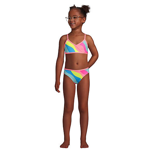 Girls Rash Guard Swim Bikini and Shorts UPF50 Swimsuit Set - Secondary